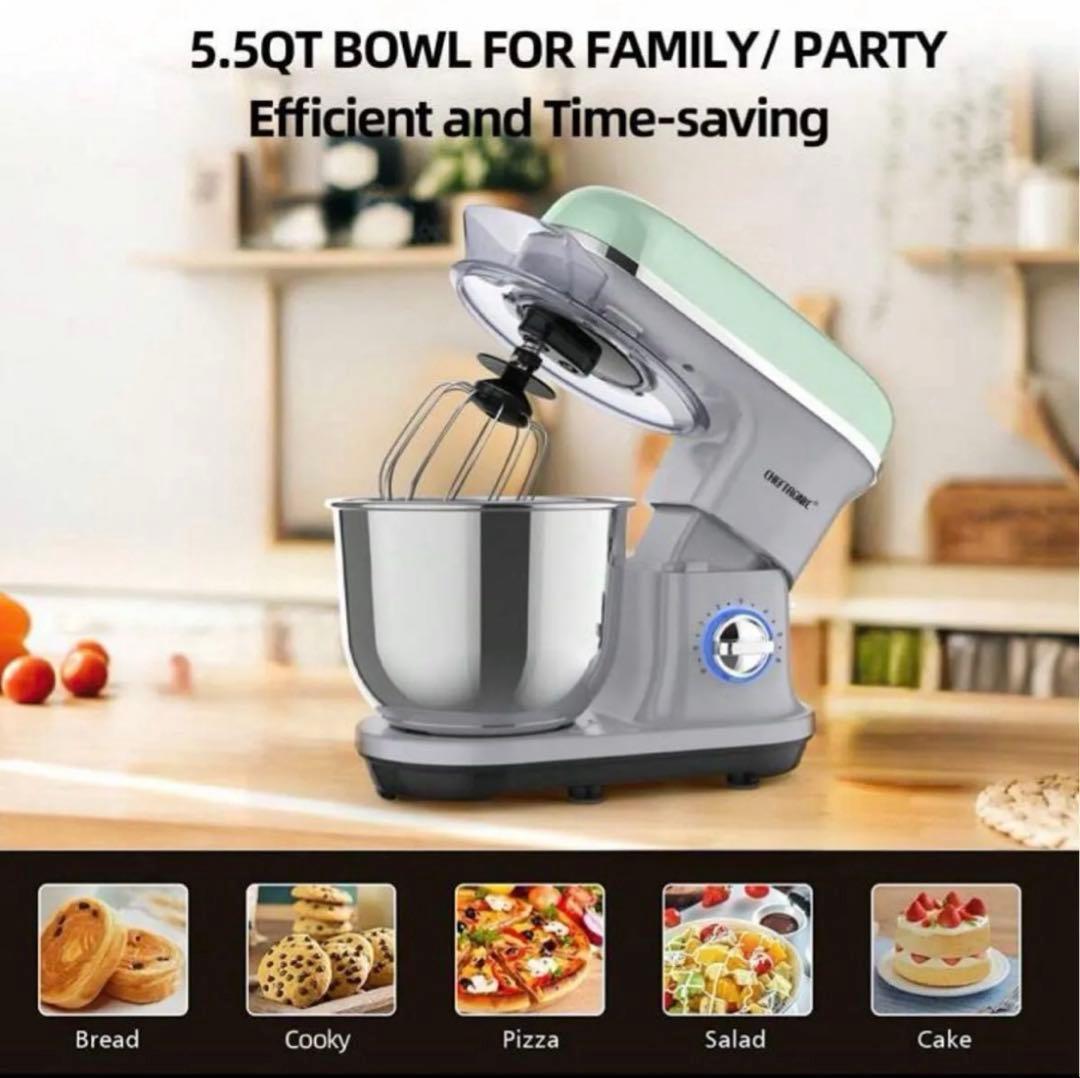 CHEFTRONIC 電動スタンドミキサー 500w 5.5Qt 6+pスピード