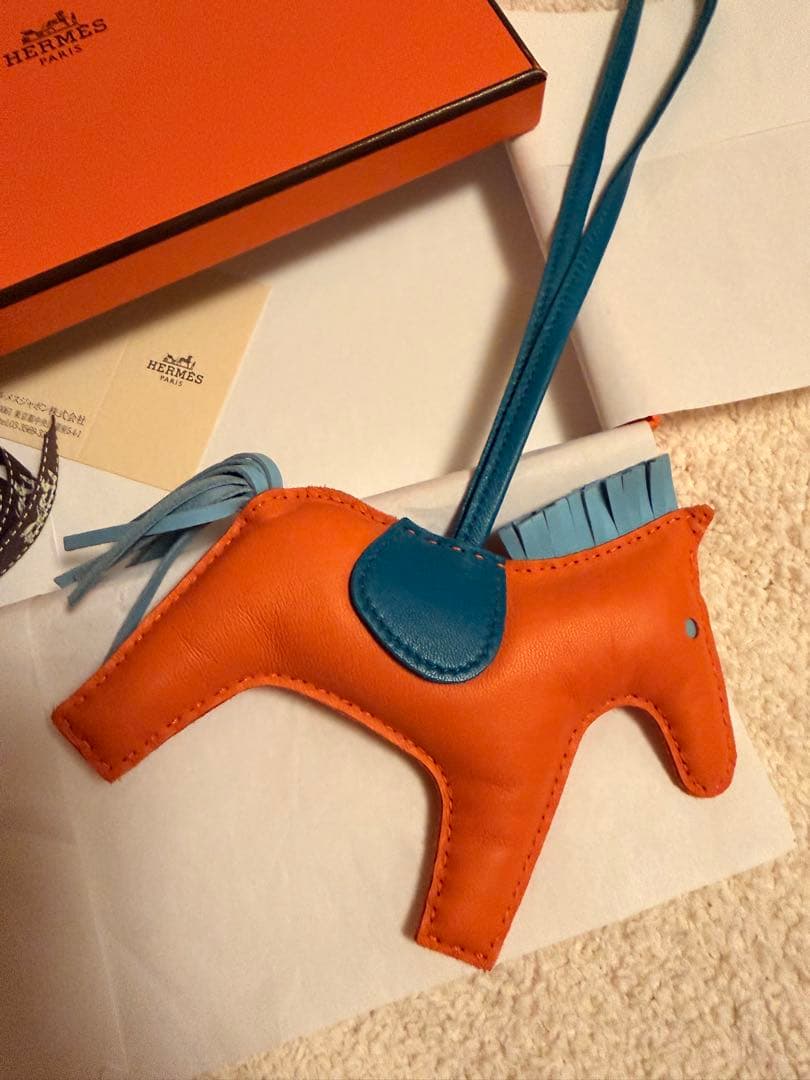 koyote183　エルメス　ロデオMM オレンジ✖︎ブルーザンジバル