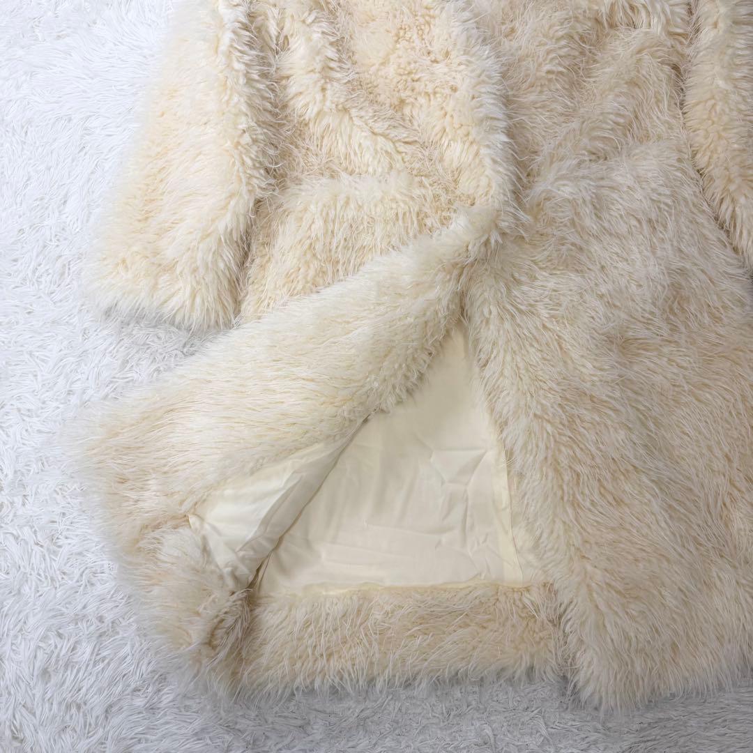 美品24製完売品　THINK FUR ロングファーリラックスコート 定価3.8万