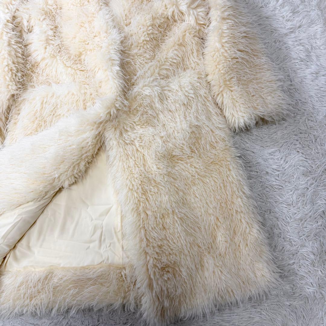 美品24製完売品　THINK FUR ロングファーリラックスコート 定価3.8万