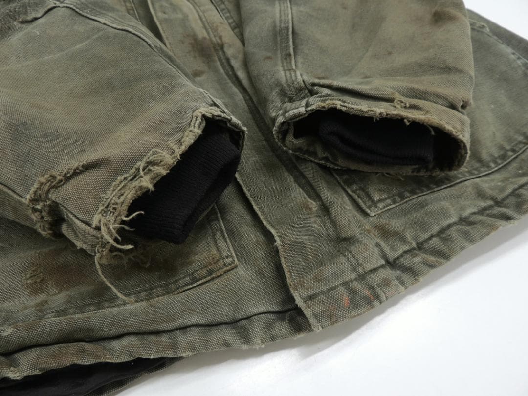 ハチノス 激フェード L カーハート トラディショナル コート モスグリーン