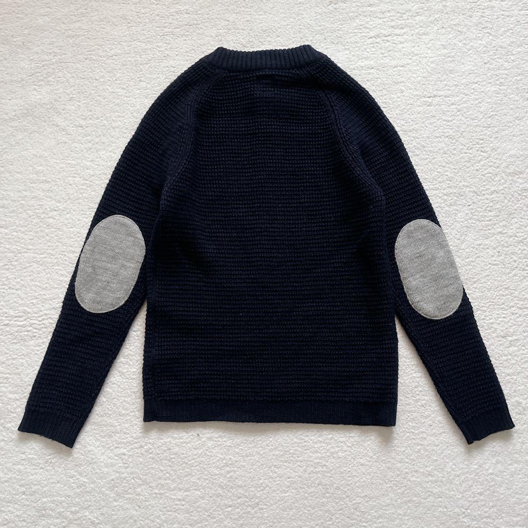 【美品】 maillot マイヨ　パッチワッフルカーディガン エルボーパッチ