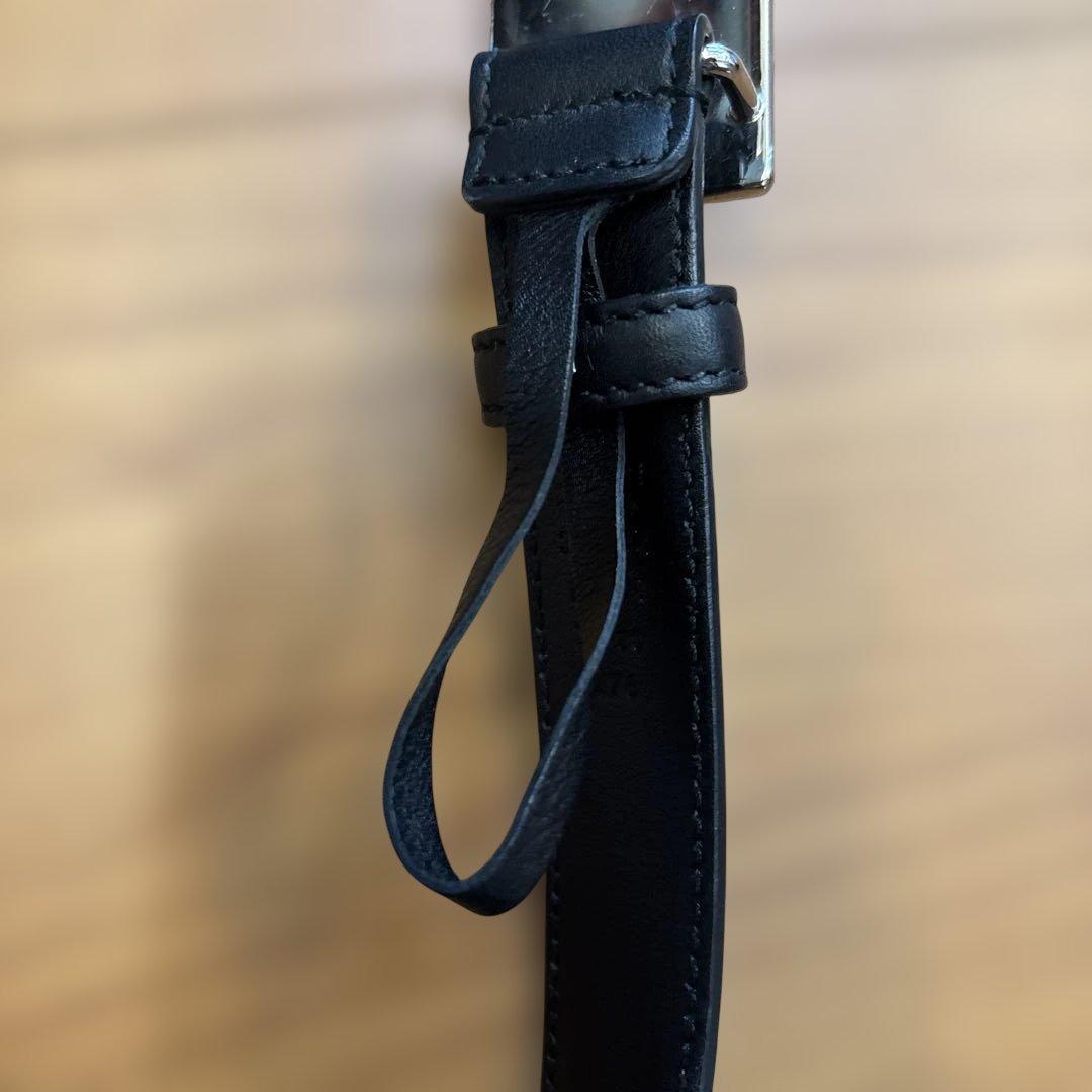 パンプキン Gucci 黒いクリスタルバックルベルト　グッチ