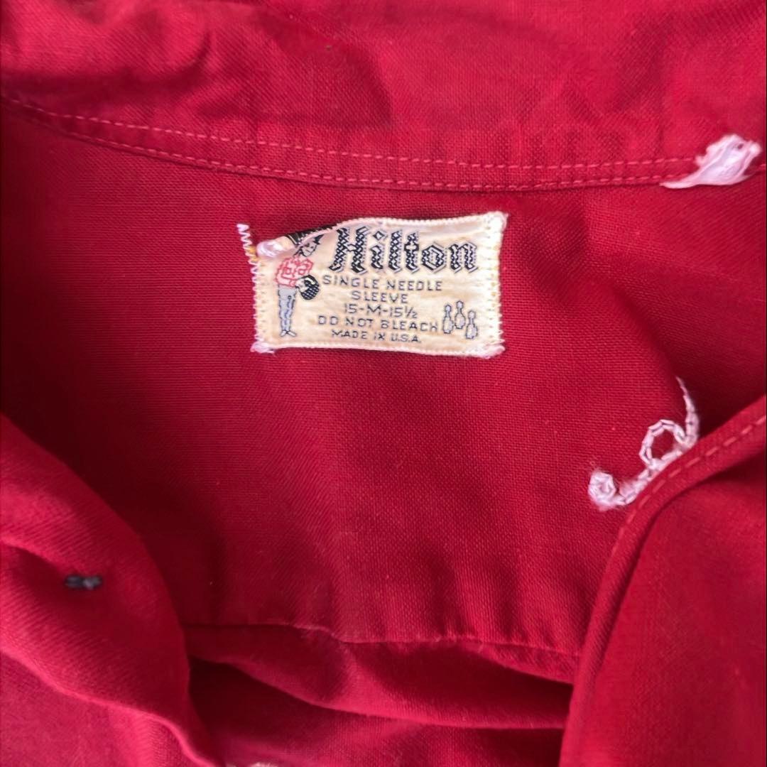 60s Hilton ボーリングシャツ　vintage チェーンステッチ