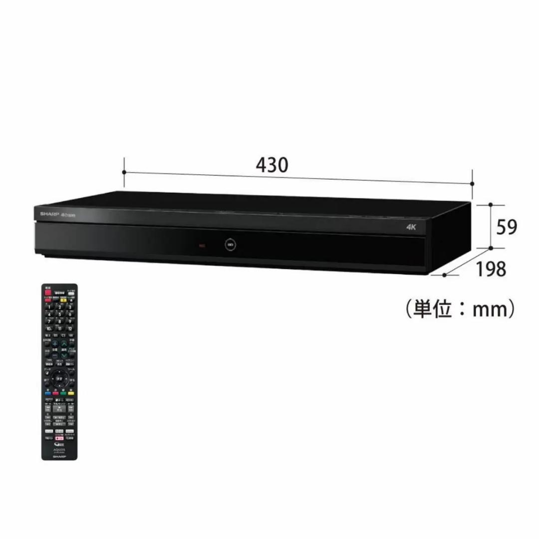 SHARP AQUOS 4Kレコーダー 4B-C40EW3 ブルーレイ 4TB