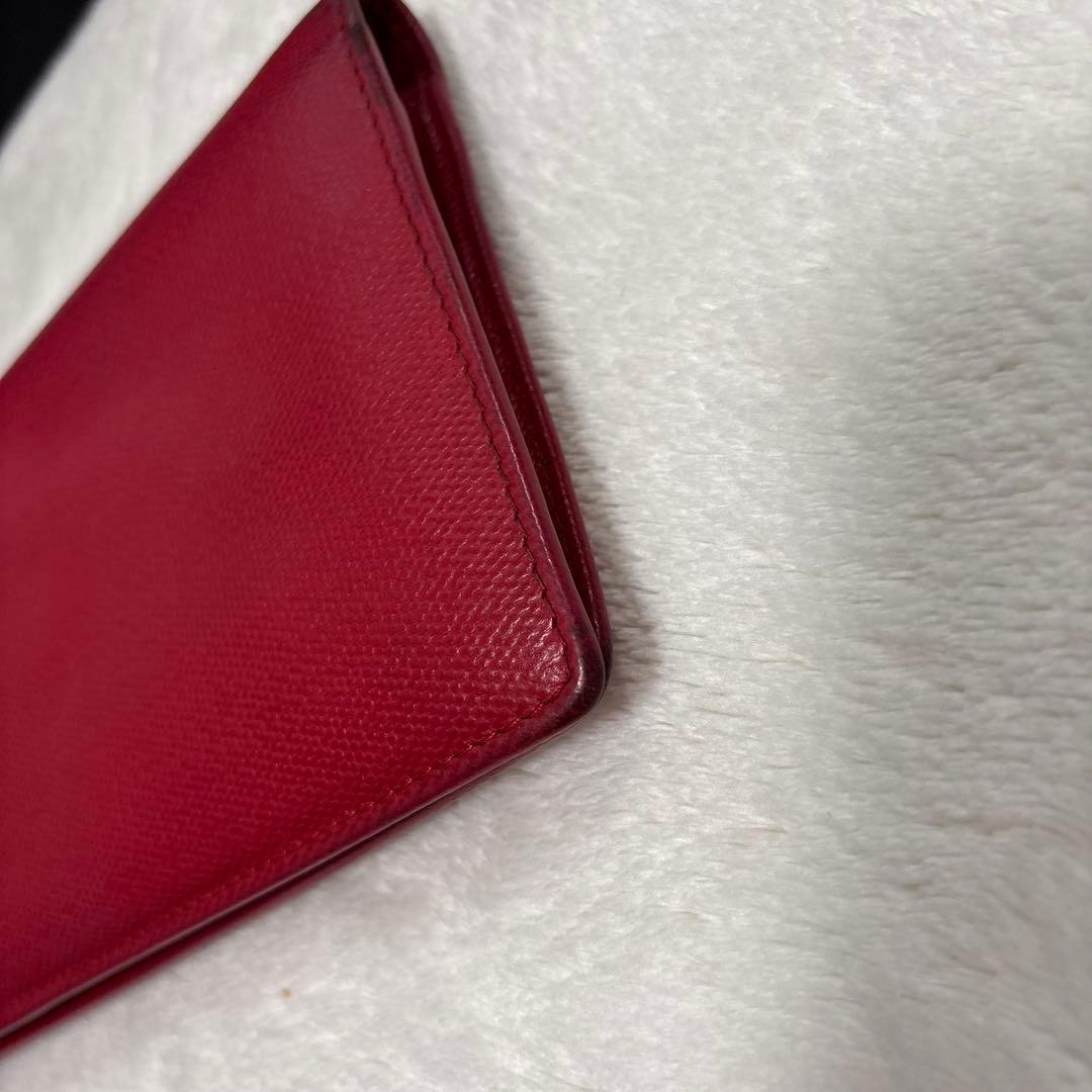 CHANEL レッド 長財布 箱付き