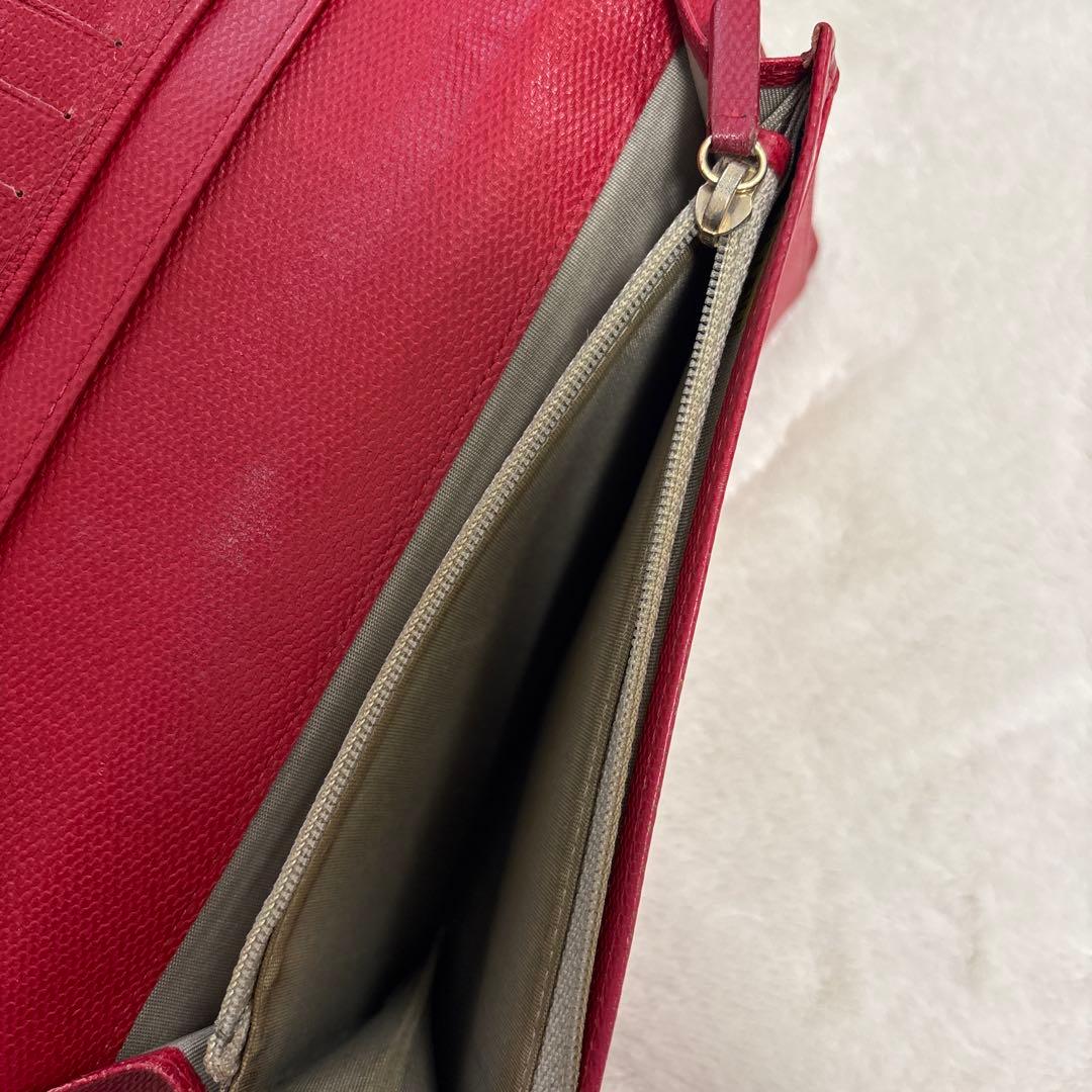 CHANEL レッド 長財布 箱付き