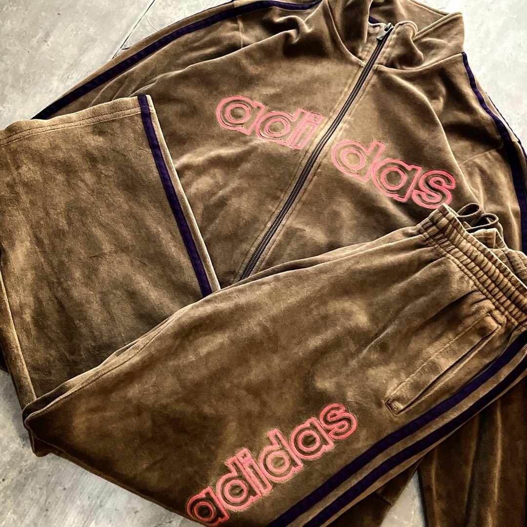 トップス Y2K old adidas velor track jacket set up