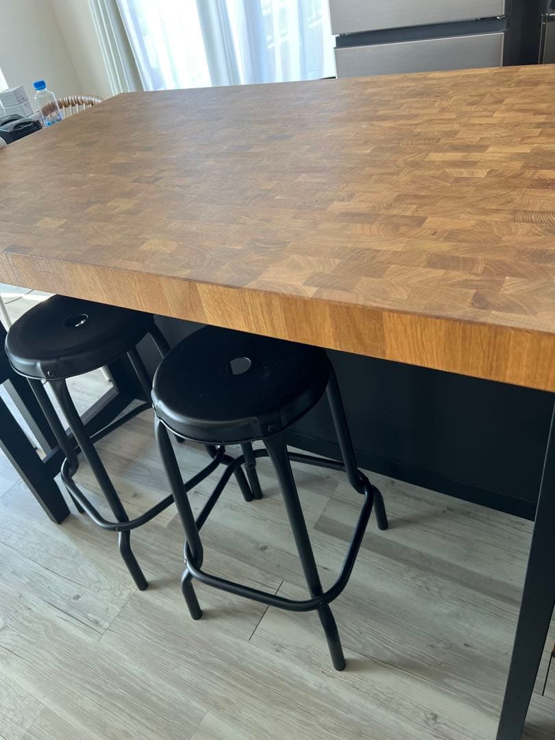 【oliver】IKEA VADHOLMA キッチンアイランドハイテーブル