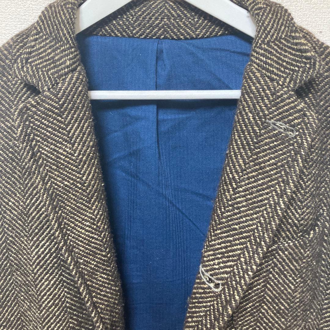 か*ゃ様 45R メルトンツイードジャケット　カーキ　サイズ3