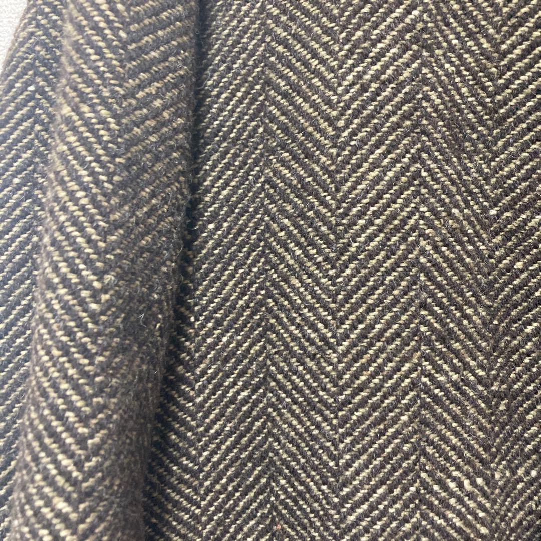 か*ゃ様 45R メルトンツイードジャケット　カーキ　サイズ3