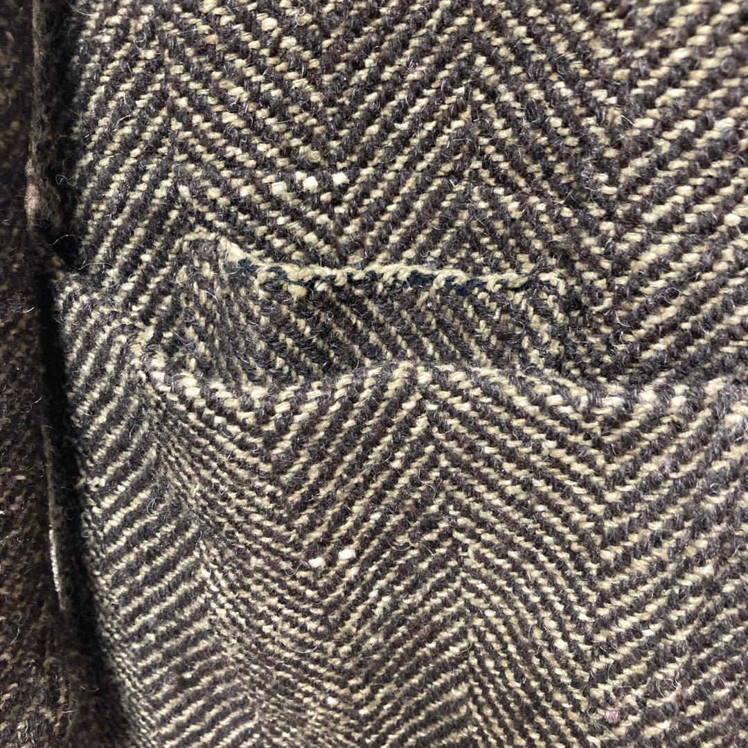 か*ゃ様 45R メルトンツイードジャケット　カーキ　サイズ3