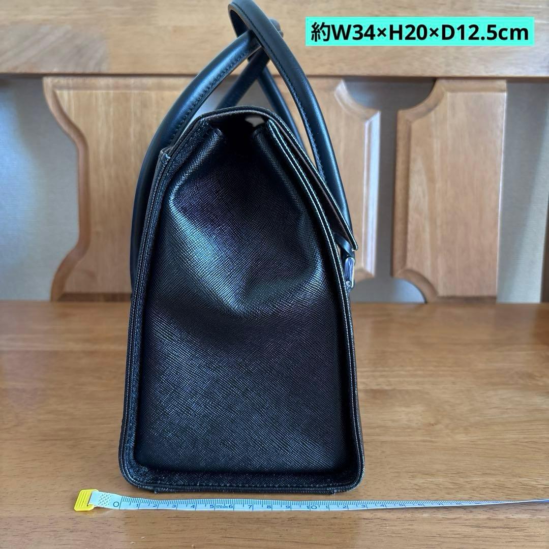 Burberry バーバリー レザーハンドバッグ ノバチェック 黒 ブラック