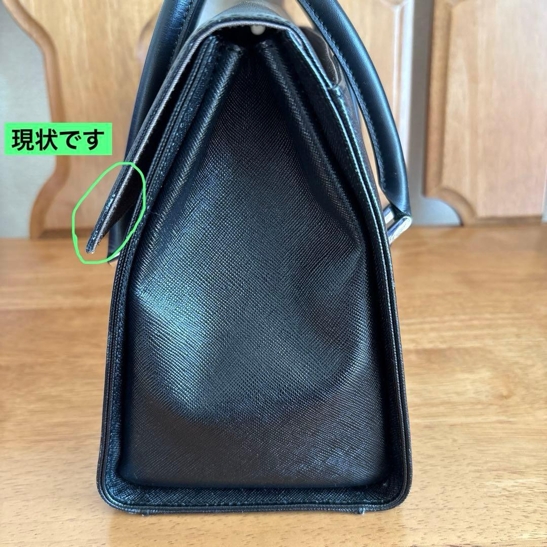 Burberry バーバリー レザーハンドバッグ ノバチェック 黒 ブラック