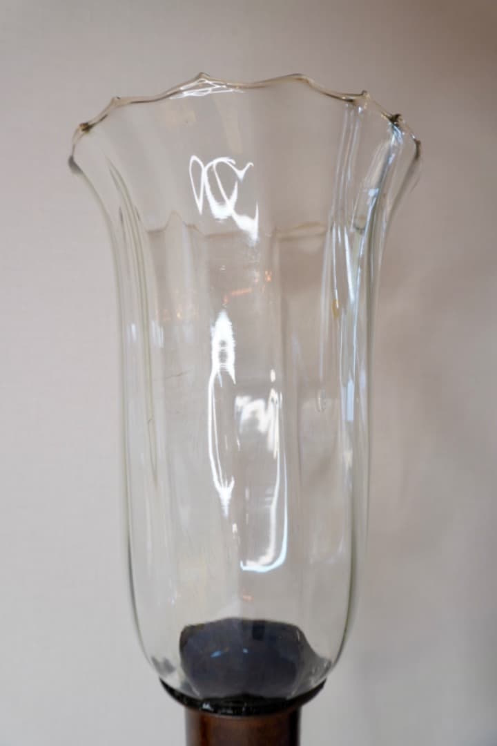 ヴィンテージ キャンドルホルダー ガラス燭台