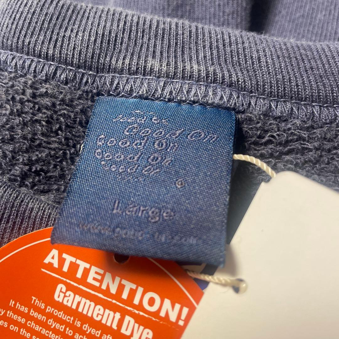 新品タグ　グッドオン　Good On ラグランクルースウェット Pネイビー　L
