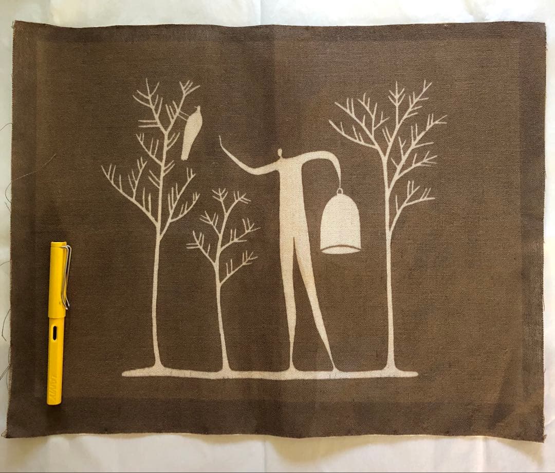 望月通陽　 型絵染め布作品