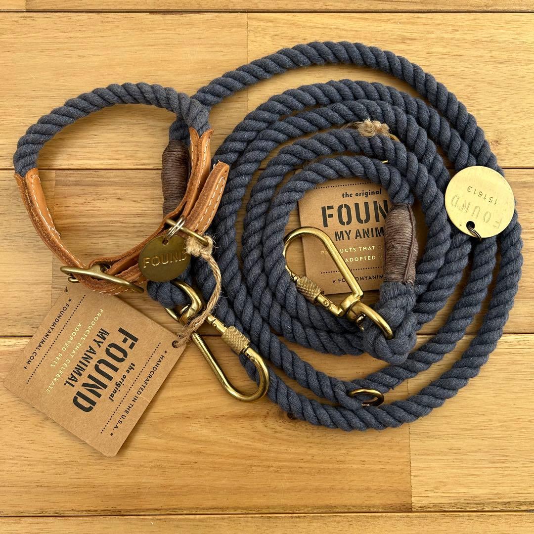 FOUND MY ANIMAL ロープリード 首輪 リード カラー セット M
