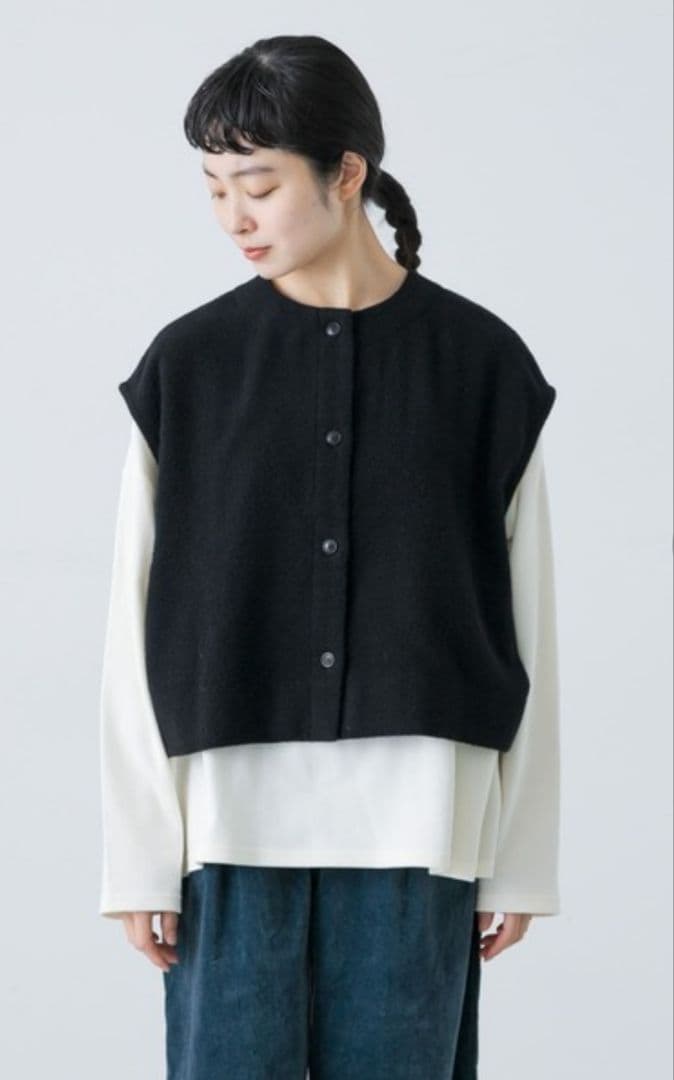 ✨最終値下げ✨かぐれ　ナッピングウール2wayベスト