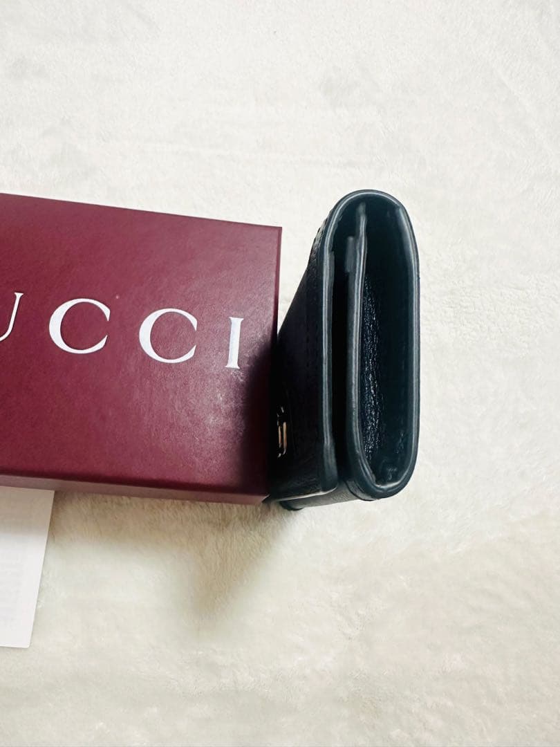 やーみん様※未使用【新品】✨　GUCCI ネイビー 名刺入れ カードケース