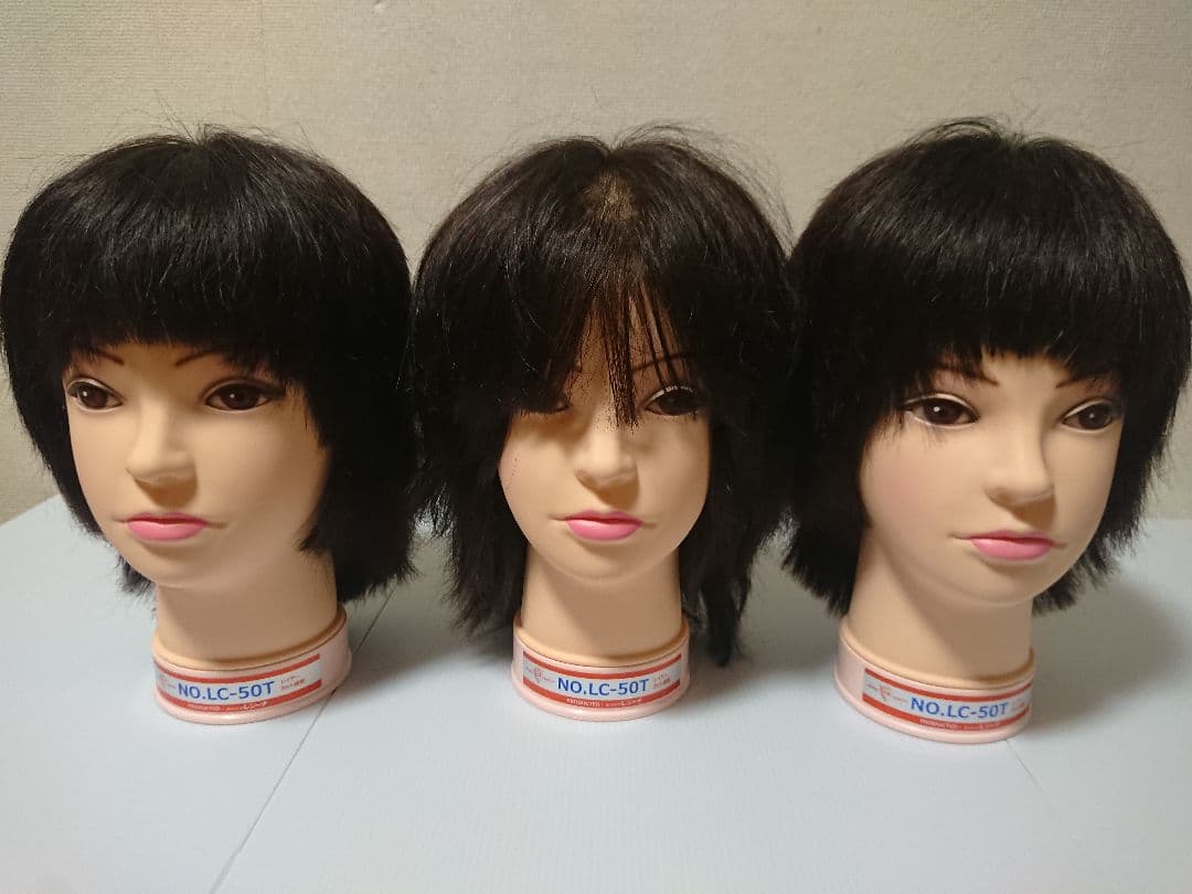 練習用ウィッグ 7体