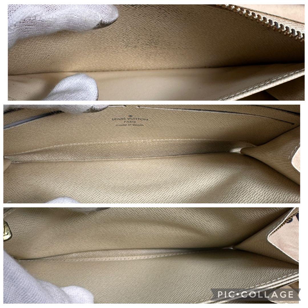 【極美品】ルイヴィトン ダミエ アズール 長財布 ジッピーウォレット アイボリー