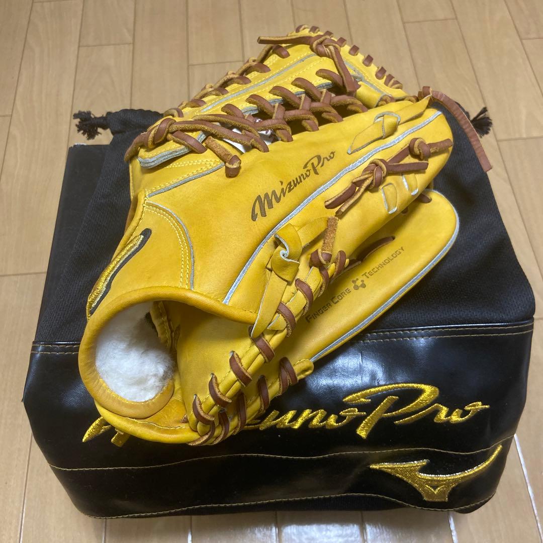 最終価格‼️Mizuno Pro 軟式グローブ イエロー