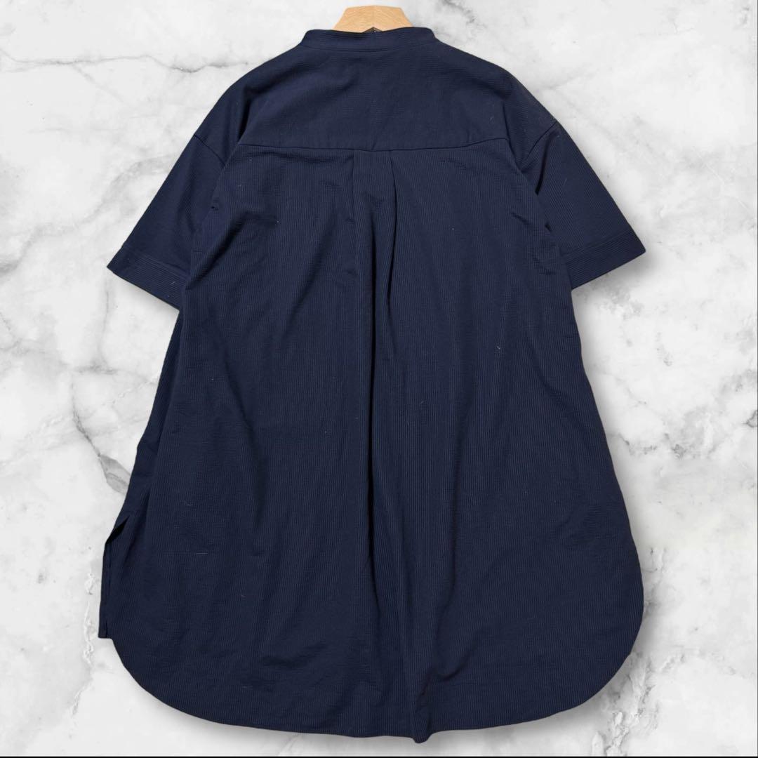 タグ付き 現行 自由区 サッカーストライプ チュニック プルオーバー カットソー