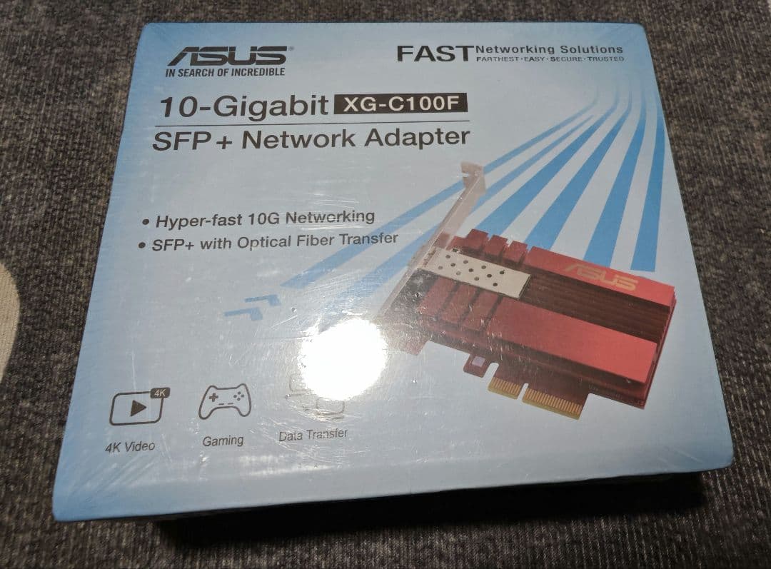 Asus 10Gbps ギガビットイーサネット XG-C100F