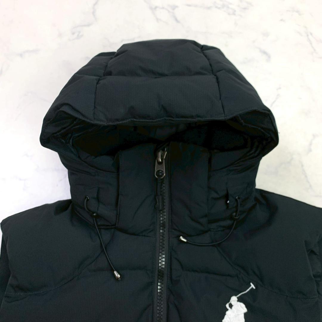 美品★ポロラルフローレン ダウンベスト ビッグポニー刺繍 ブラック M　D992