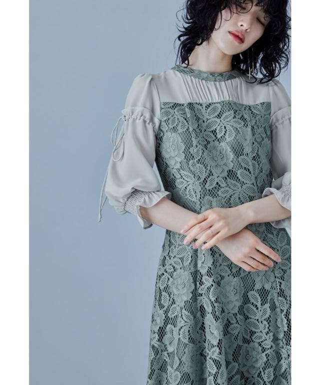 美品 niana ニアナ パーティードレス L 大きい ゆったりオケージョン