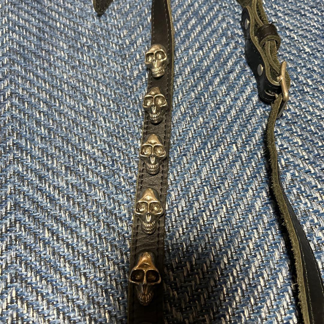 hide スカルデザイン レザーストラップ