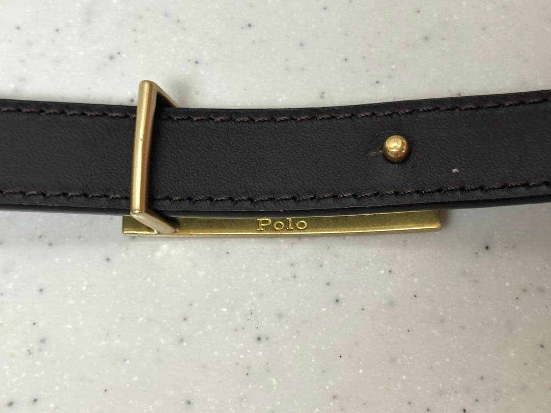 ¥32,000 ポロラルフローレン ベルト 深緑色 新品未使用