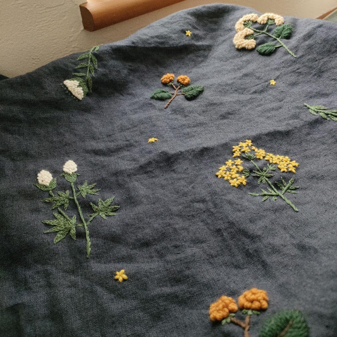 【リネン刺繍　nonpii様オーダー専用ページ】マルチクロス　ボートポーチ