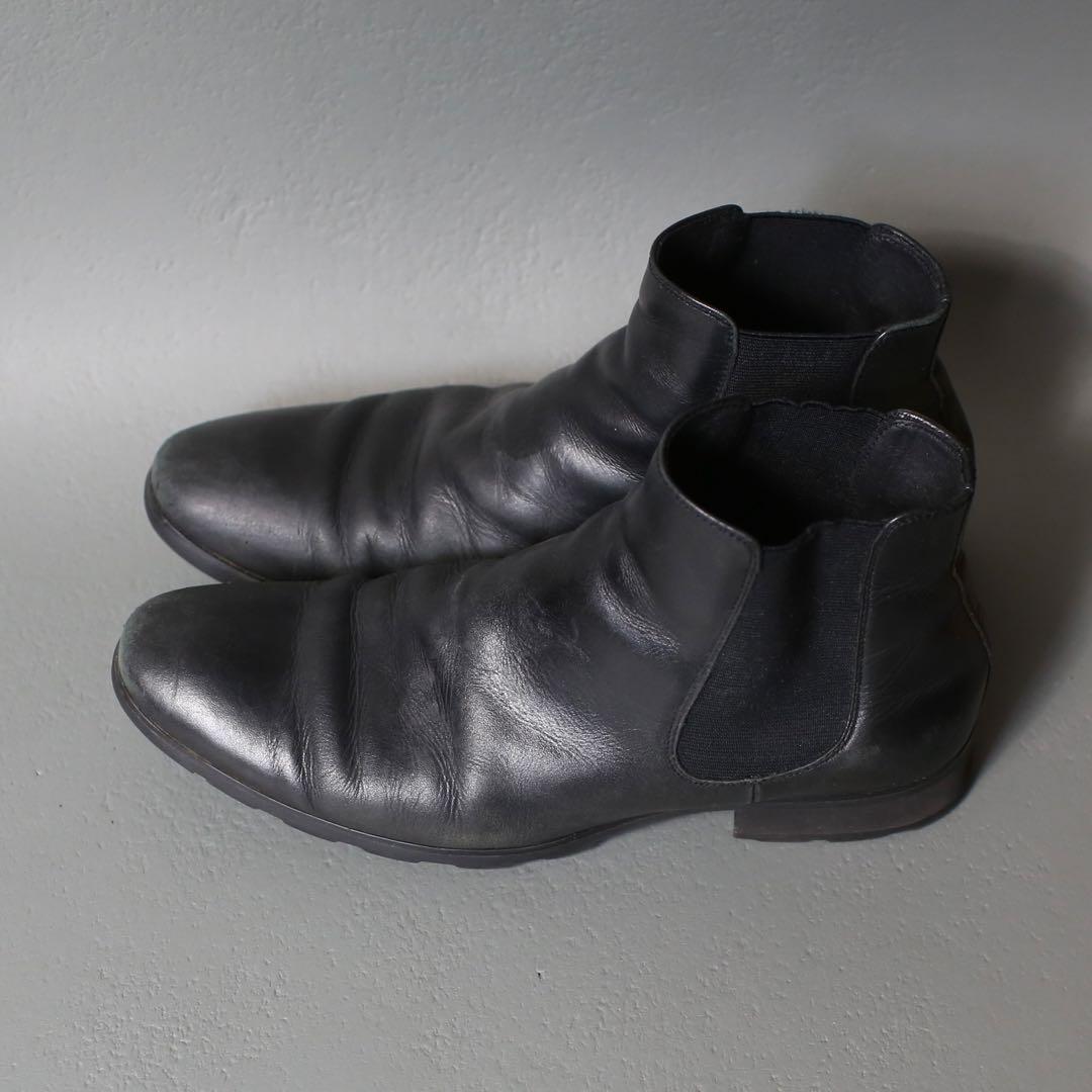 雰囲気◎ 90s~ Side Gore Leather Short Boots