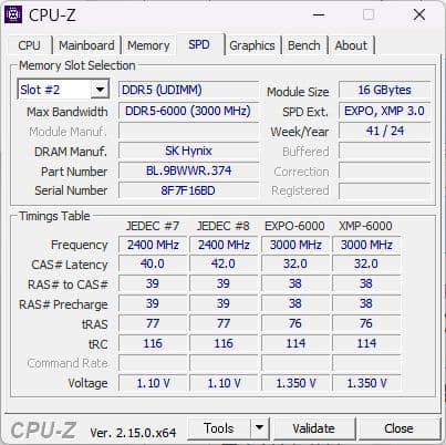 Acer Predator DDR5 6000MHz 32GB(16GBx2枚)