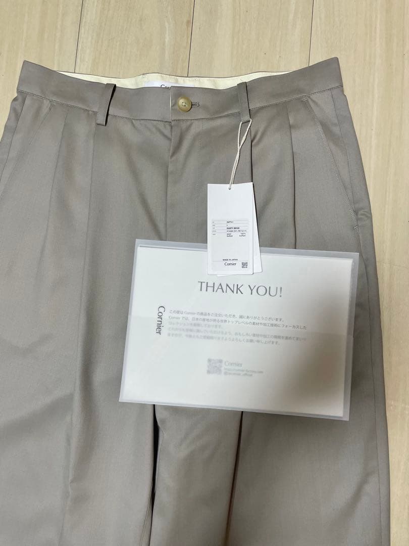 パンツ Cornier WOOL LIGHT GABARDINE WIDE PANTS