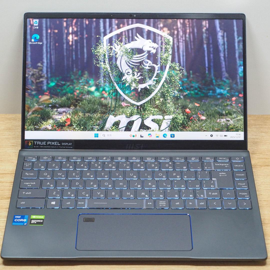 MSI Prestige 14、4K、32 GB メモリ、GTX 1650Ti