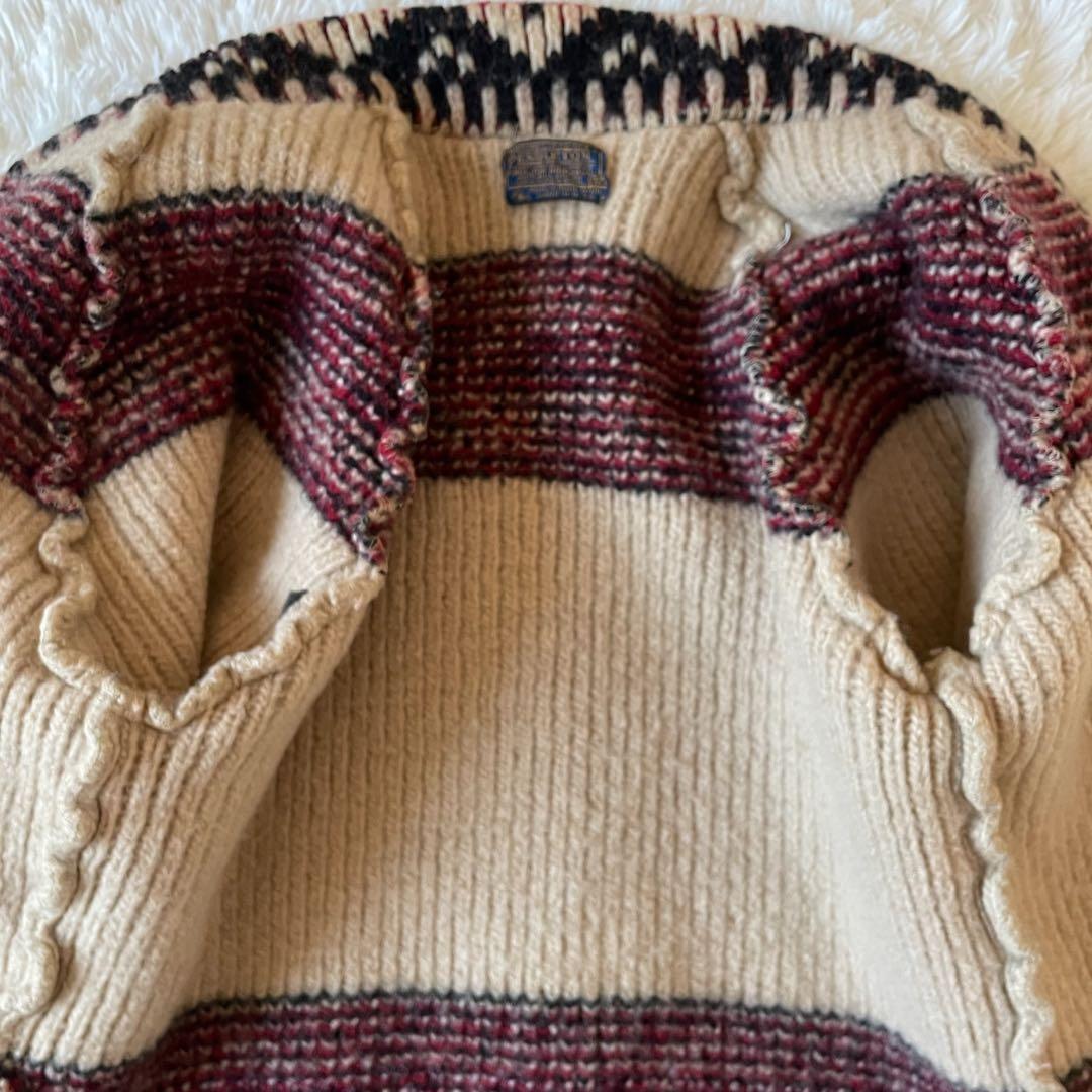 希少70〜80s USA製 PENDLETON カウチンTALON リングジップ