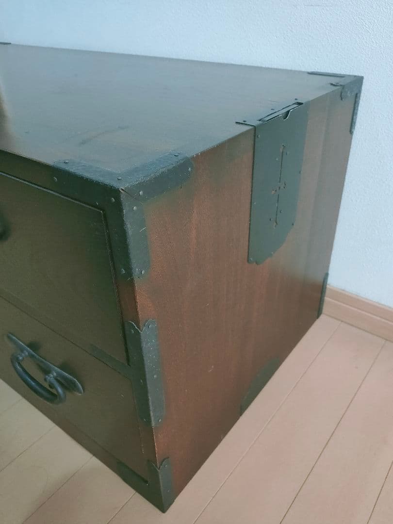 専用出品♪時代家具 箪笥 タンス 2段 高級 鍵付き 説明書有り 送料無料 ♪