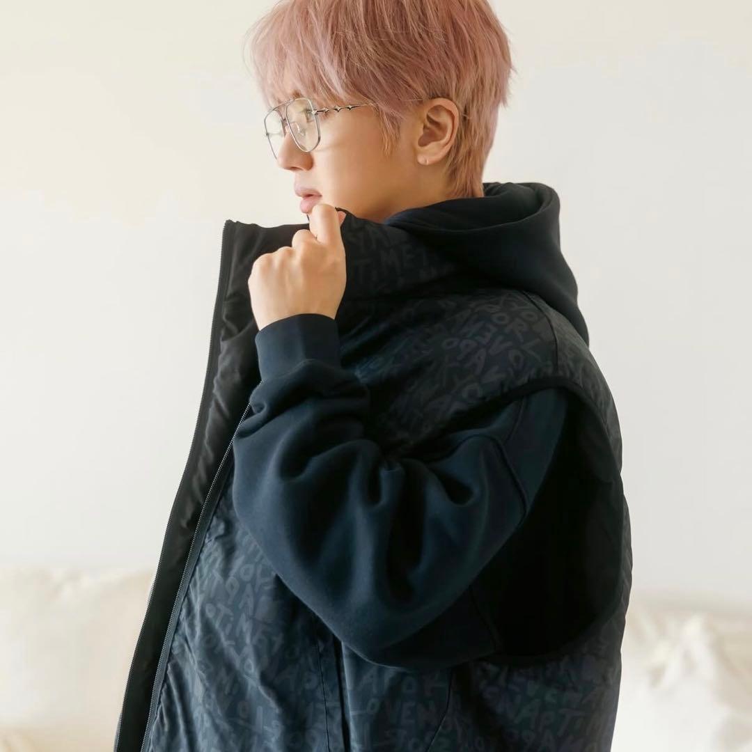 こ*く様 Naptime ナップタイム　中綿リバーシブルベスト　　Lサイズ　黒