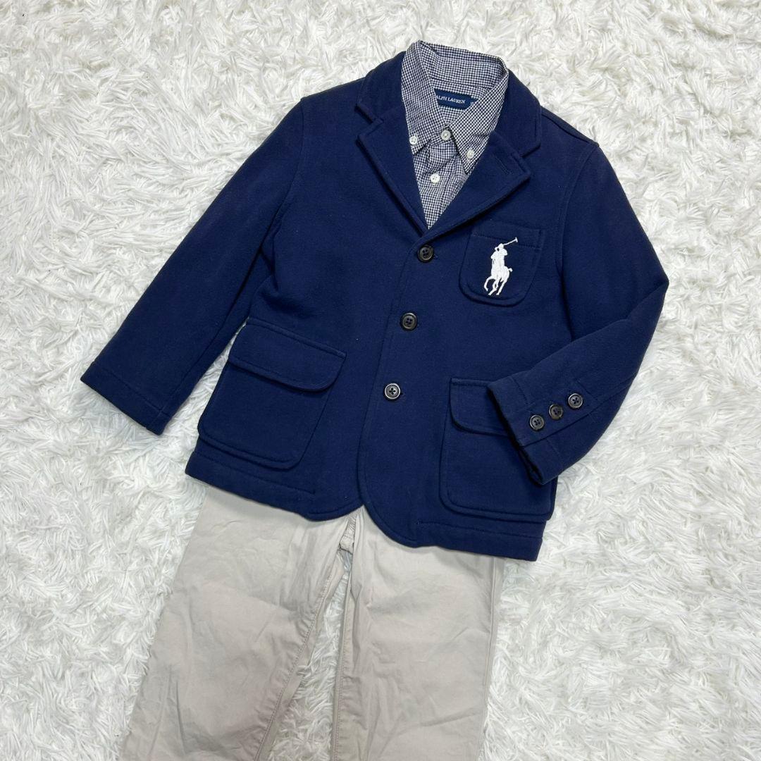 【美品】ラルフローレン フォーマル スーツ キッズ 100 カジュアル 卒服