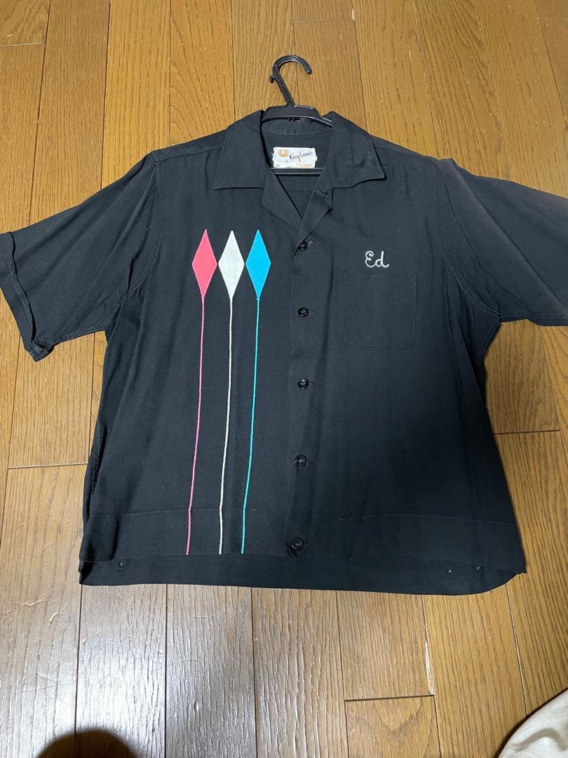 King Lowe ボーリングシャツ 黒　ヴィンテージ50s M