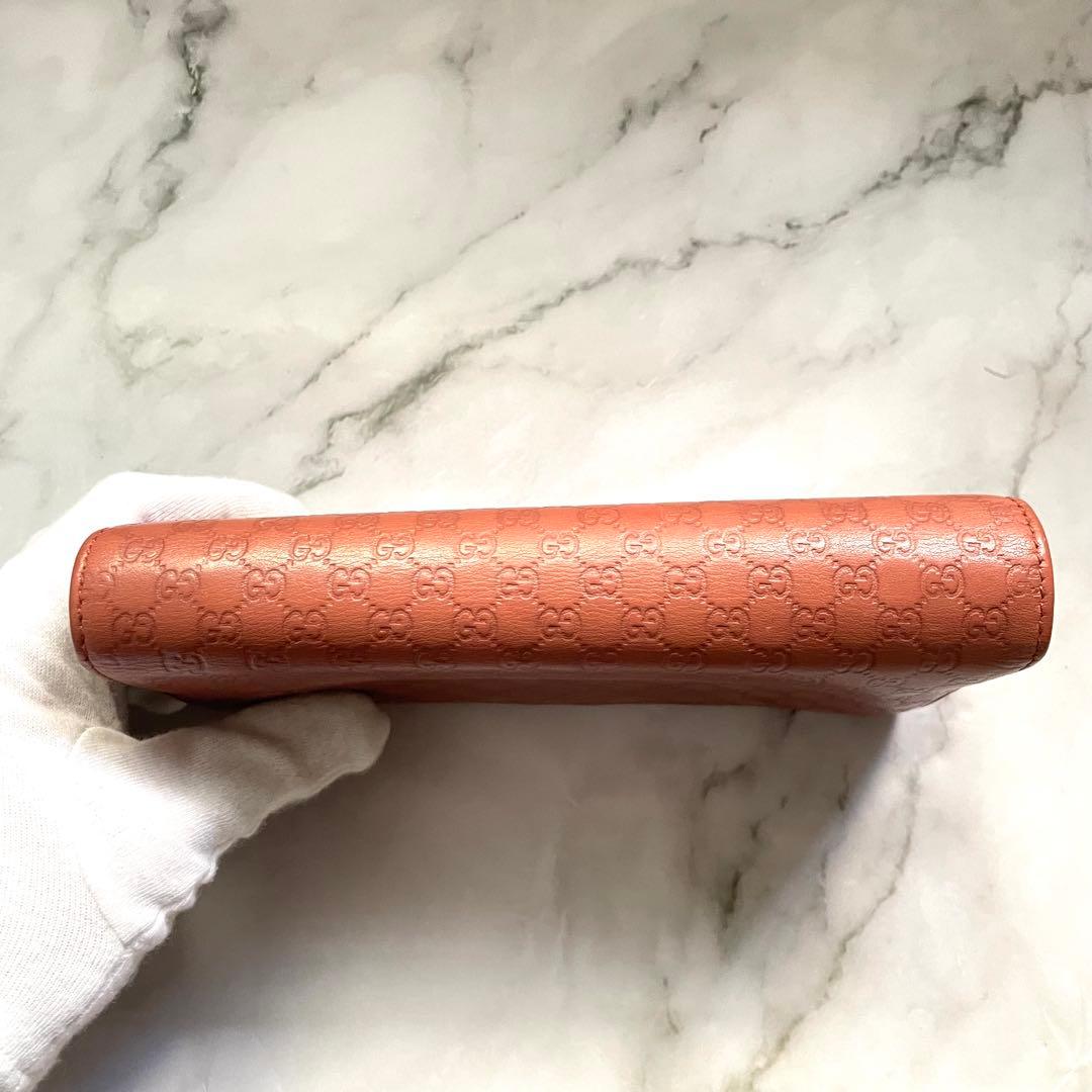 GUCCI グッチ マイクロシマ GGメタルロゴプレート　長財布　0120-②