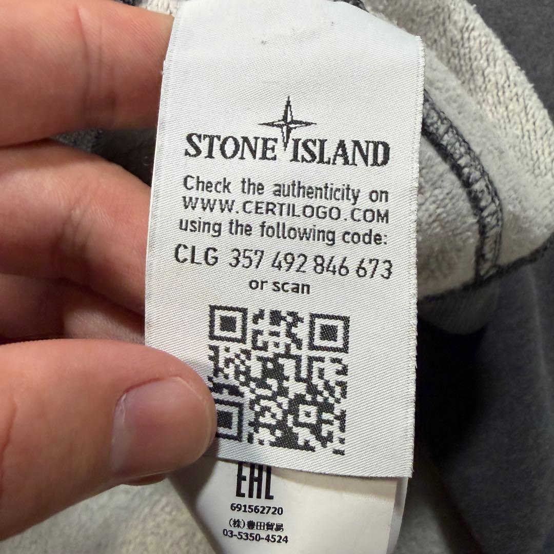 ストーンアイランド　裏起毛　トレーナー　グレー　691562720 Mサイズ