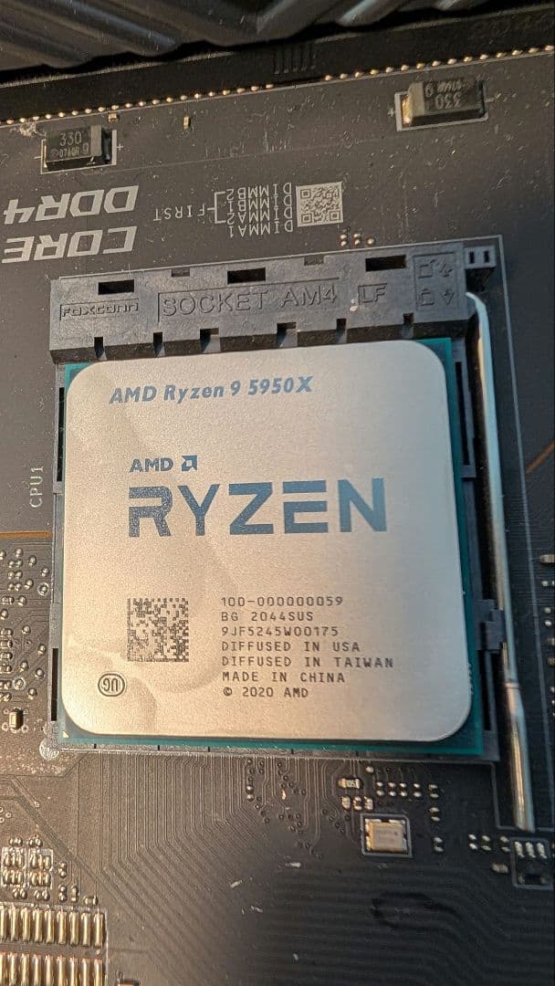 AMD Ryzen 9 5950X、マザーボード、メモリ32GBセット