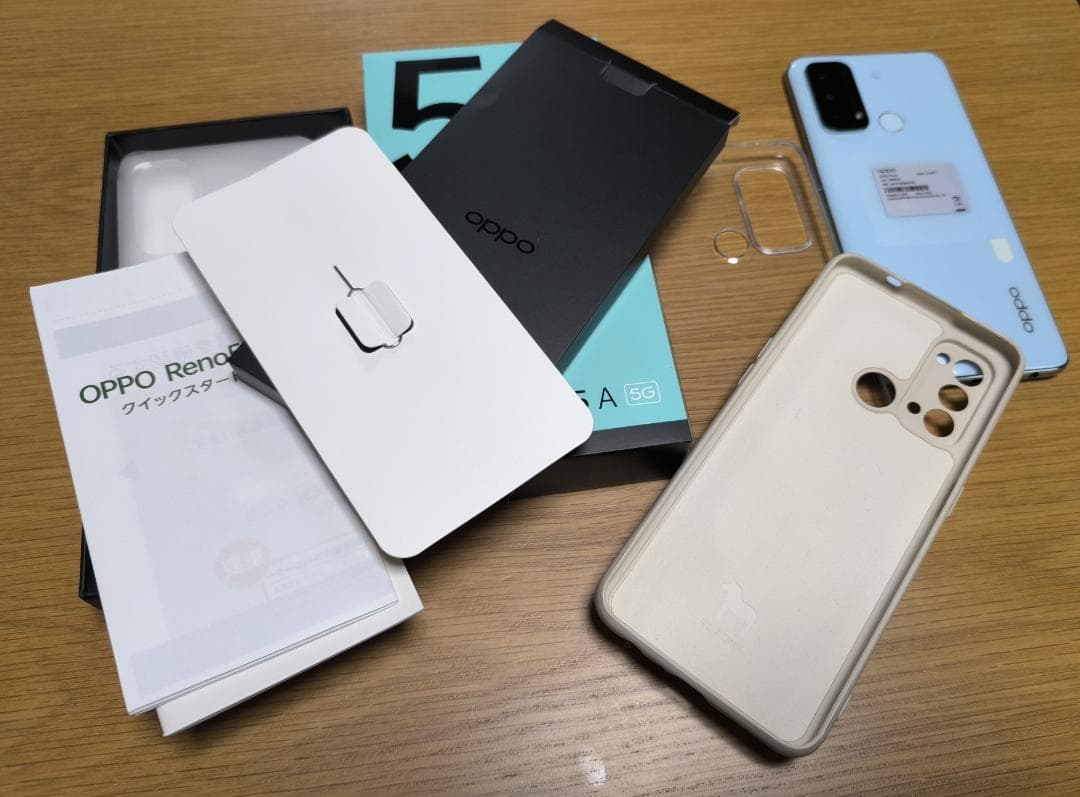 OPPO Reno5 A（A101OP）アイスブルー ケースおまけ