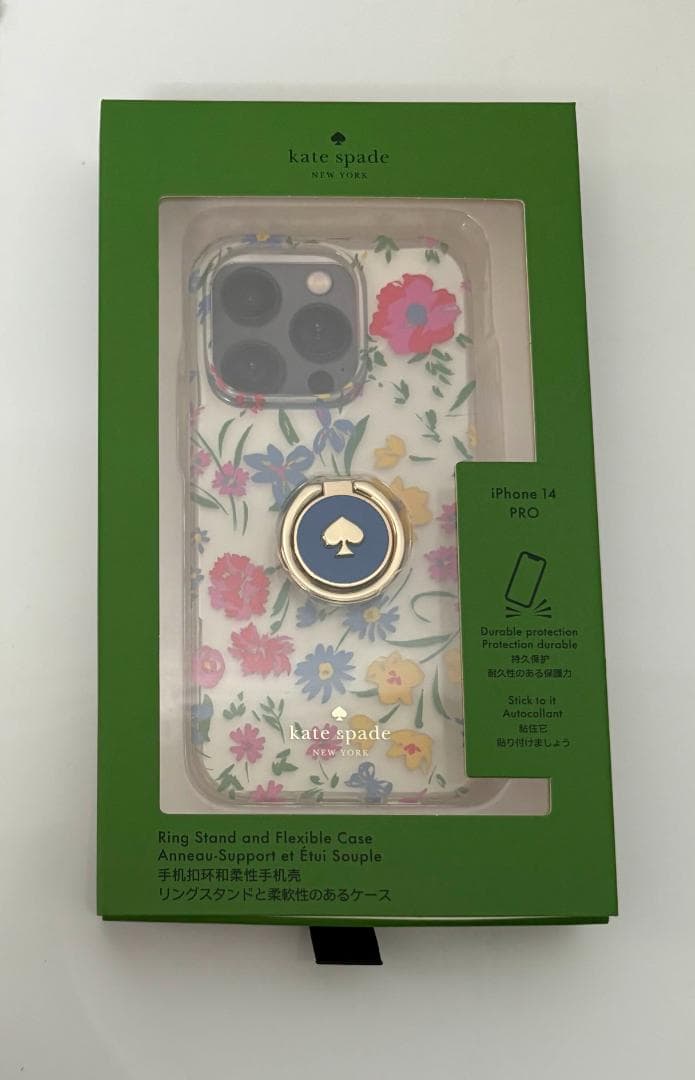KATE SPADE iPhone14Pro対応ケース クリームマルチKB612