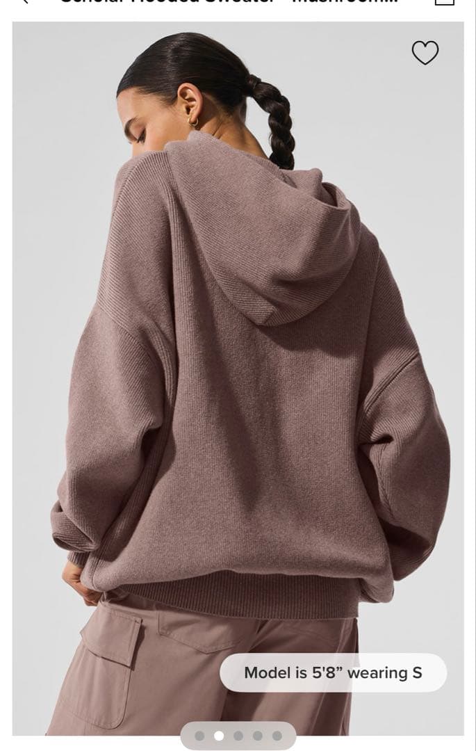 alo Scholar Hooded Sweater マッシュルーム S