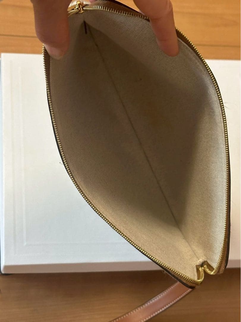 CELINE クラッチバッグ アイボリー/ブラック